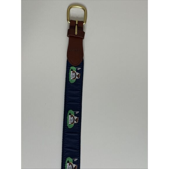 Leather Man Ltd Belt Size 40 Golf Motif Gopher Caddyshack Blue Limited - Picture 9 of 13